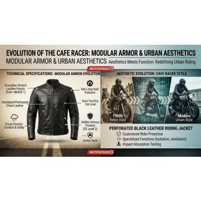 cafe racer leather jacket urban motorcycle style black leather riding jacket