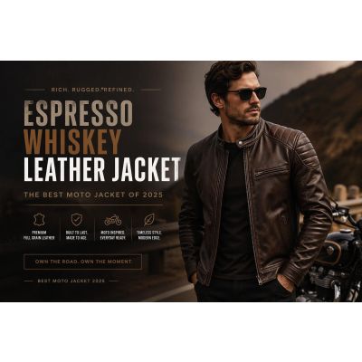 Espresso Whiskey Leather Jackets to Buy in 2026