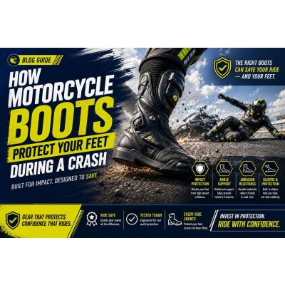 Protective motorcycle riding boots with reinforced ankle armor and abrasion-resistant leather construction