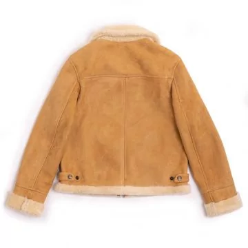 Shearling Aviator Jacket Women Camel