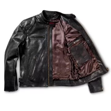 Black leather jacket