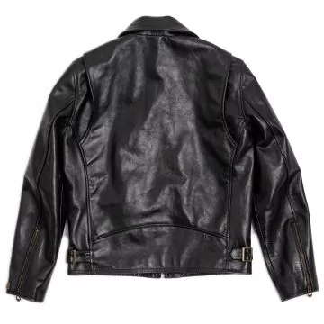 Espresso Sporty Leather Jacket Black