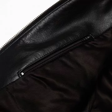 Heritage Black Biker Jacket Women inner pocket