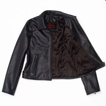 women's leather moto jacket