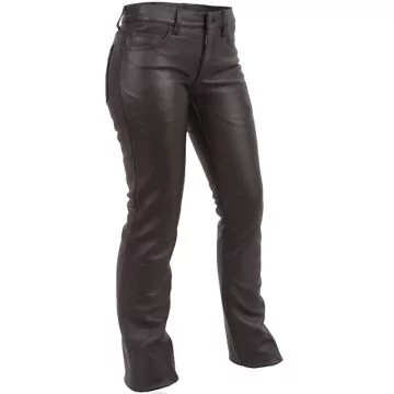 Low Rise Women's Leather Jeans