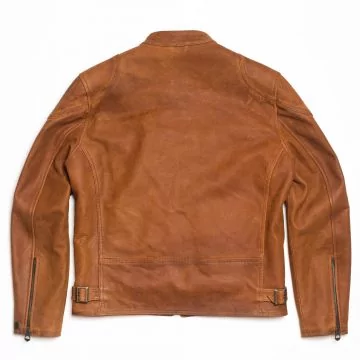 Nubuck Cafe Racer Leather Jacket