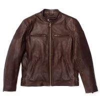 Brown Cafe Racer Leather Jacket