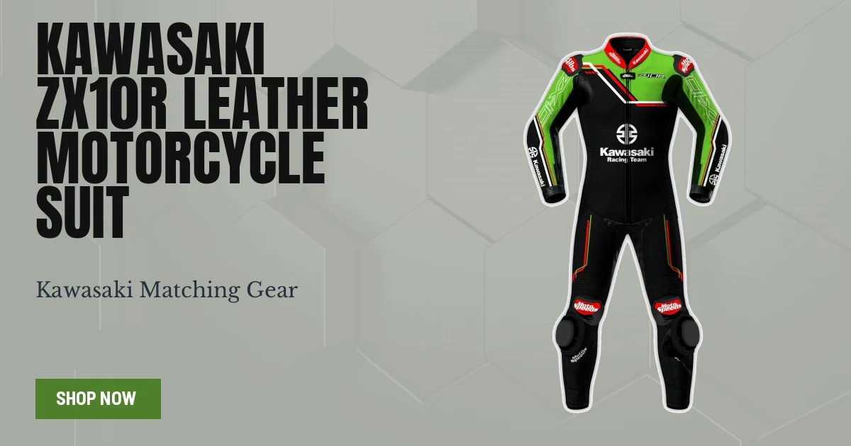 Kawasaki ZX10R Leather Suit, One or Two Piece Cowhide
