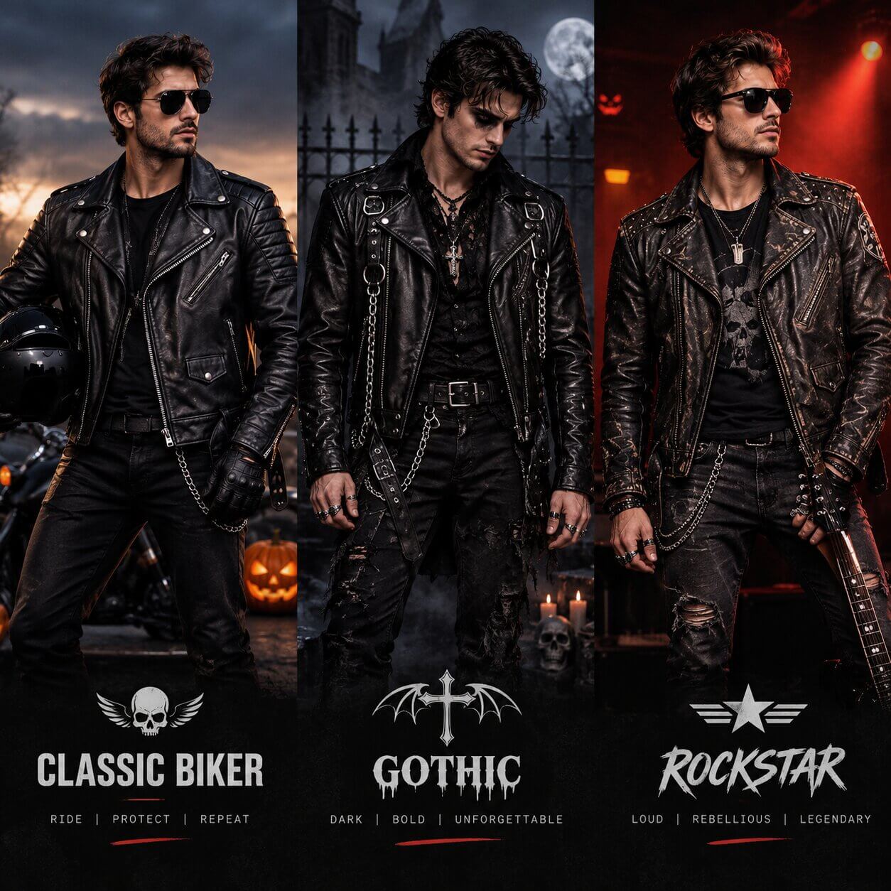 Halloween Leather Jacket Outfit